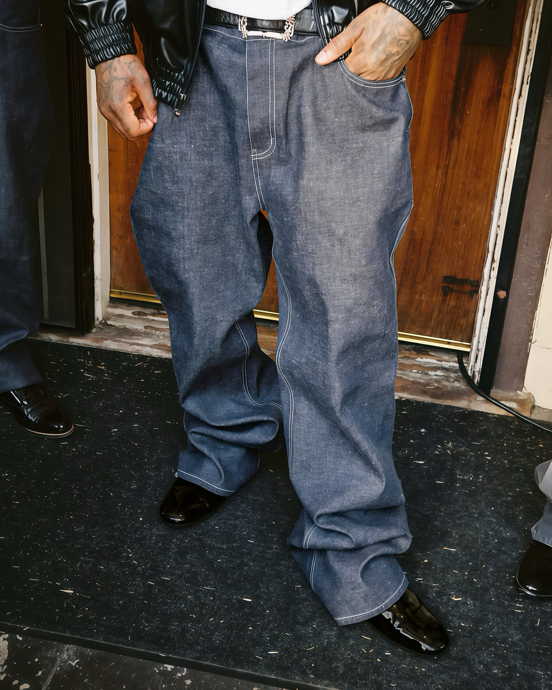 Nep Flared Denim Pant