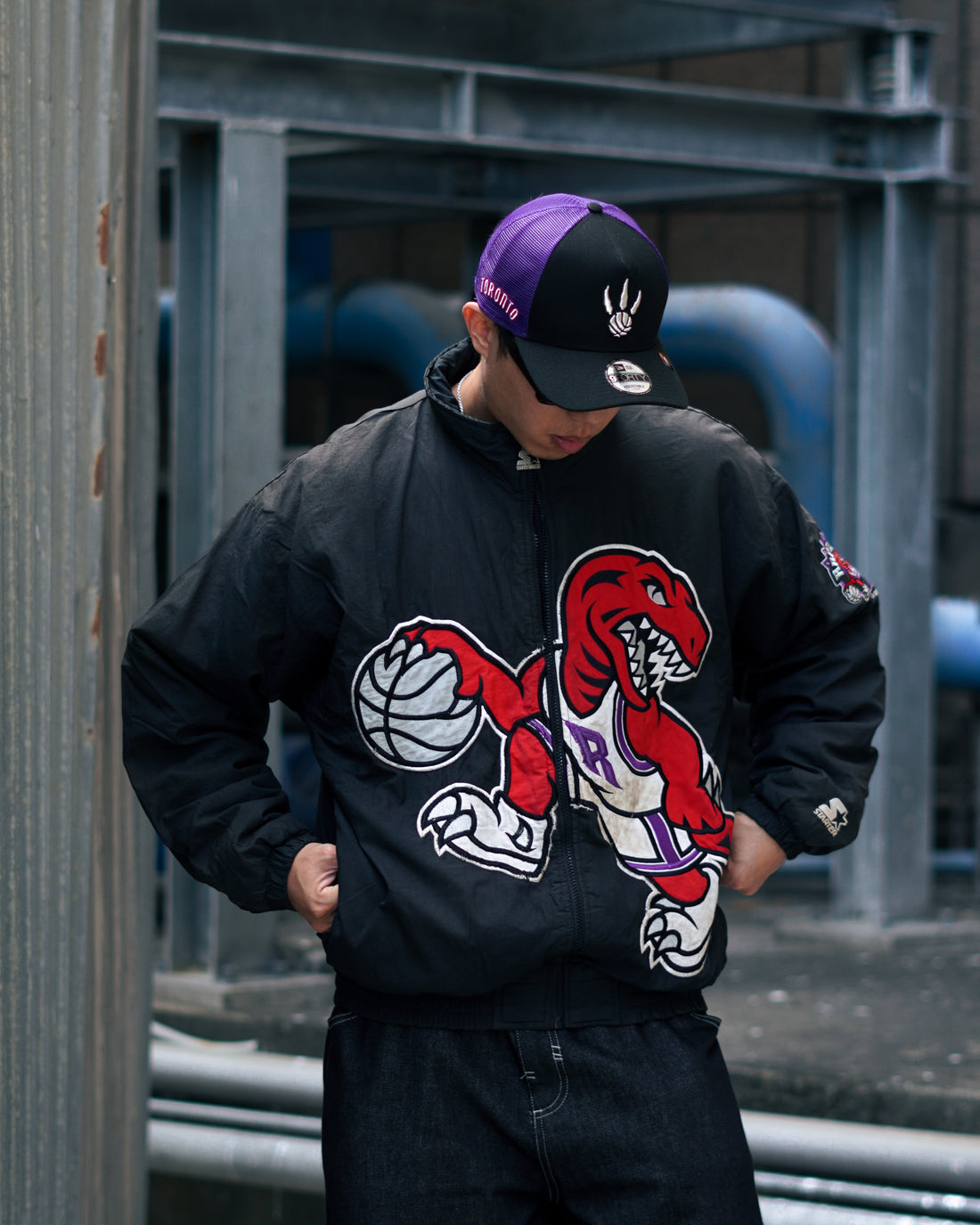 Toronto Raptors Black Edition 9FORTY “A Frame” Trucker Hat