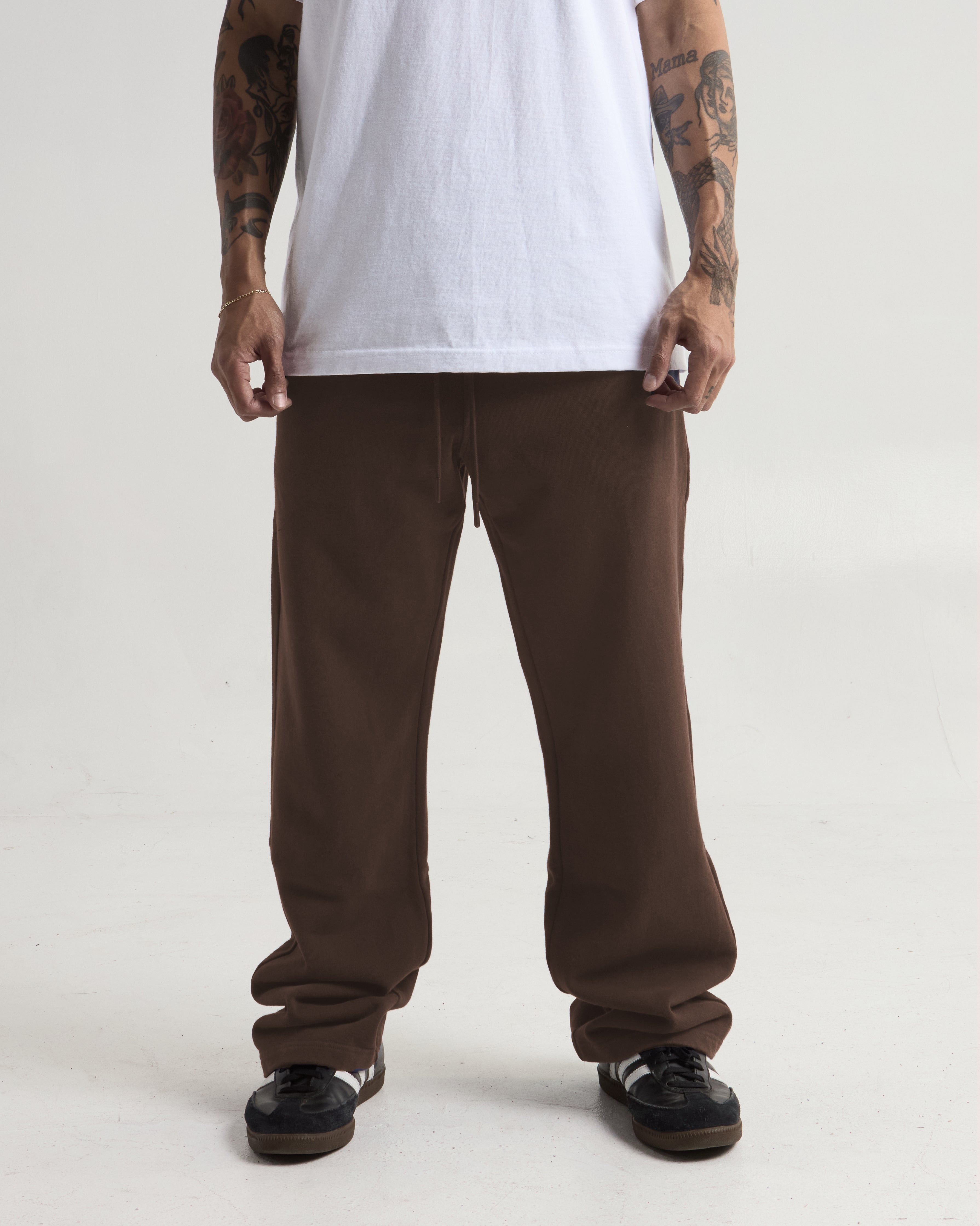 Garment Dye Straight Leg Baggy Sweatpants