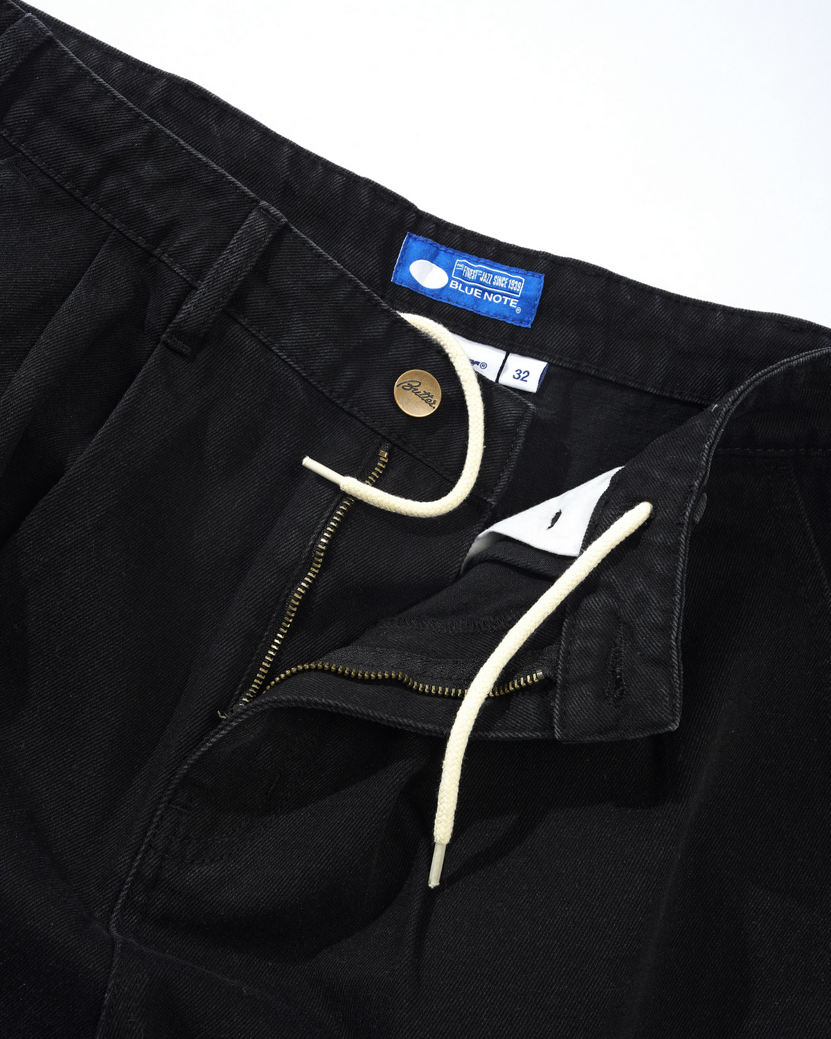 Pleated Denim Jeans