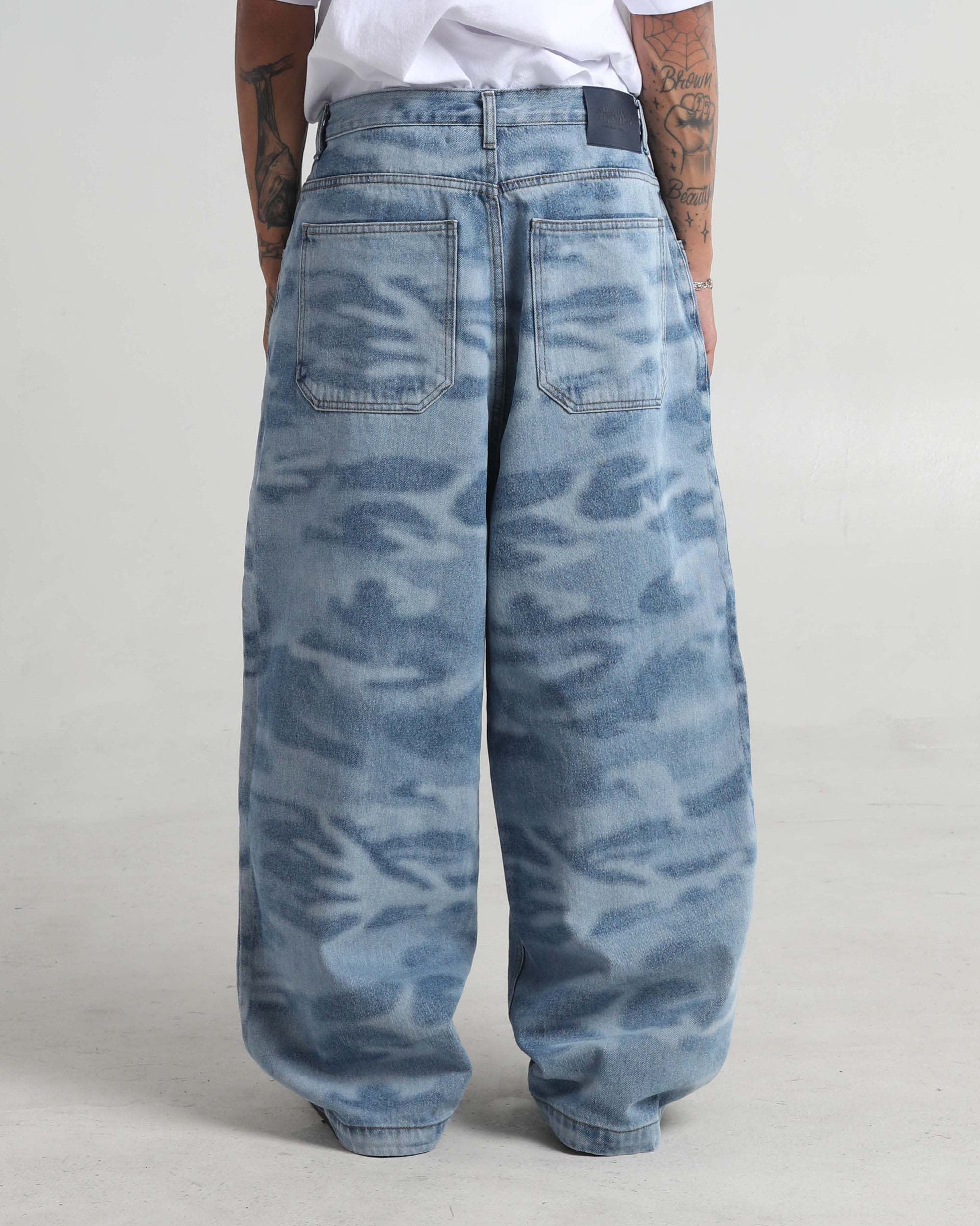 Balloon Denim Pants-CAMO