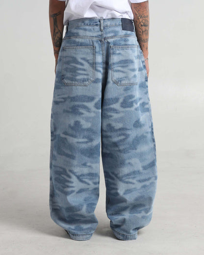 Balloon Denim Pants-CAMO