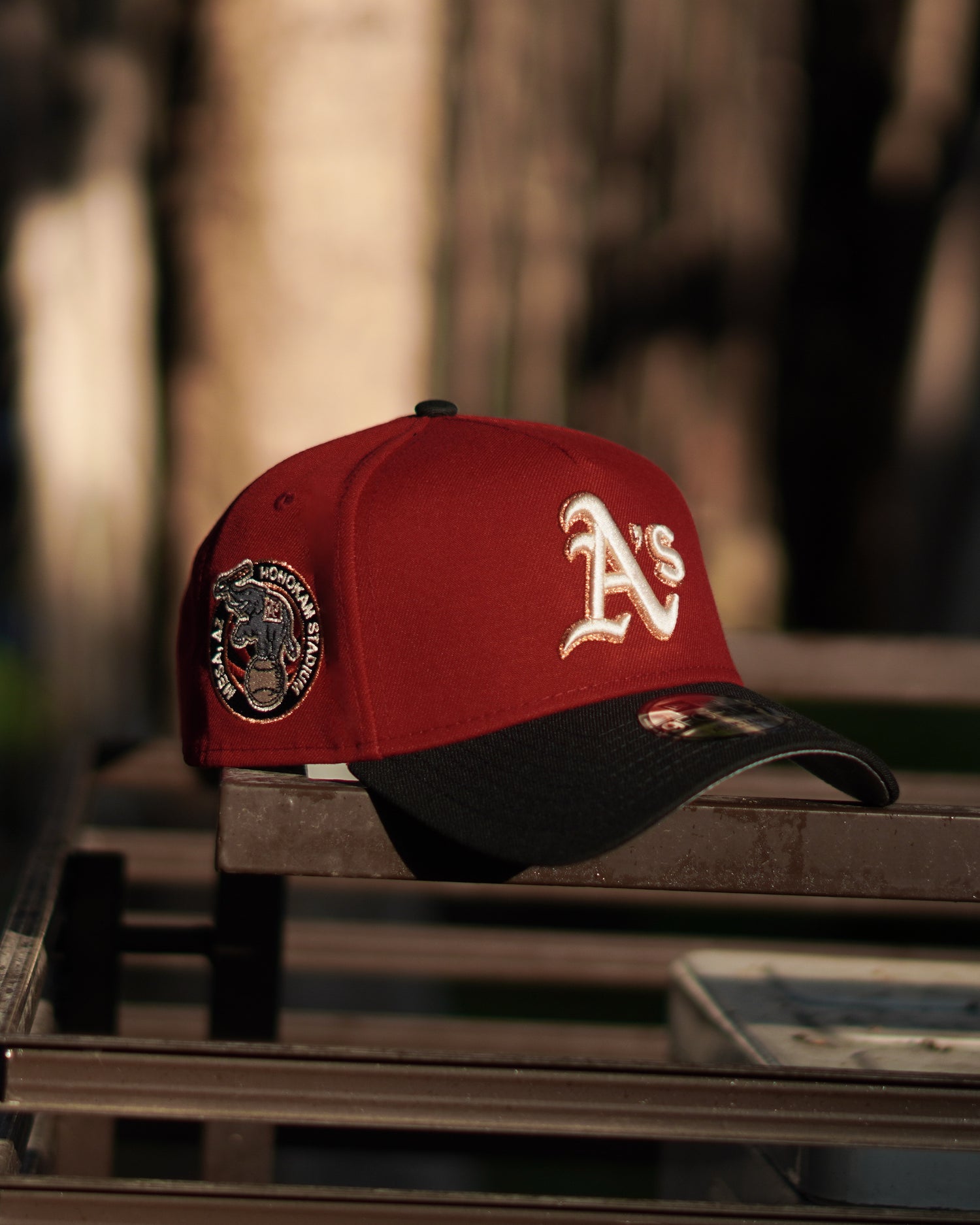 Oakland Athletics Stadium Patch Two Tone Edition 9Forty A Frame Snapback Hat