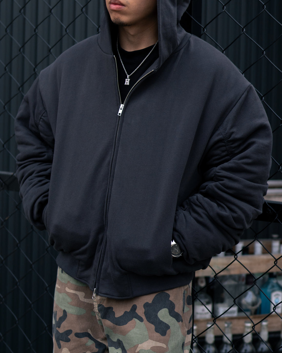 Hooded Fleece Bomber