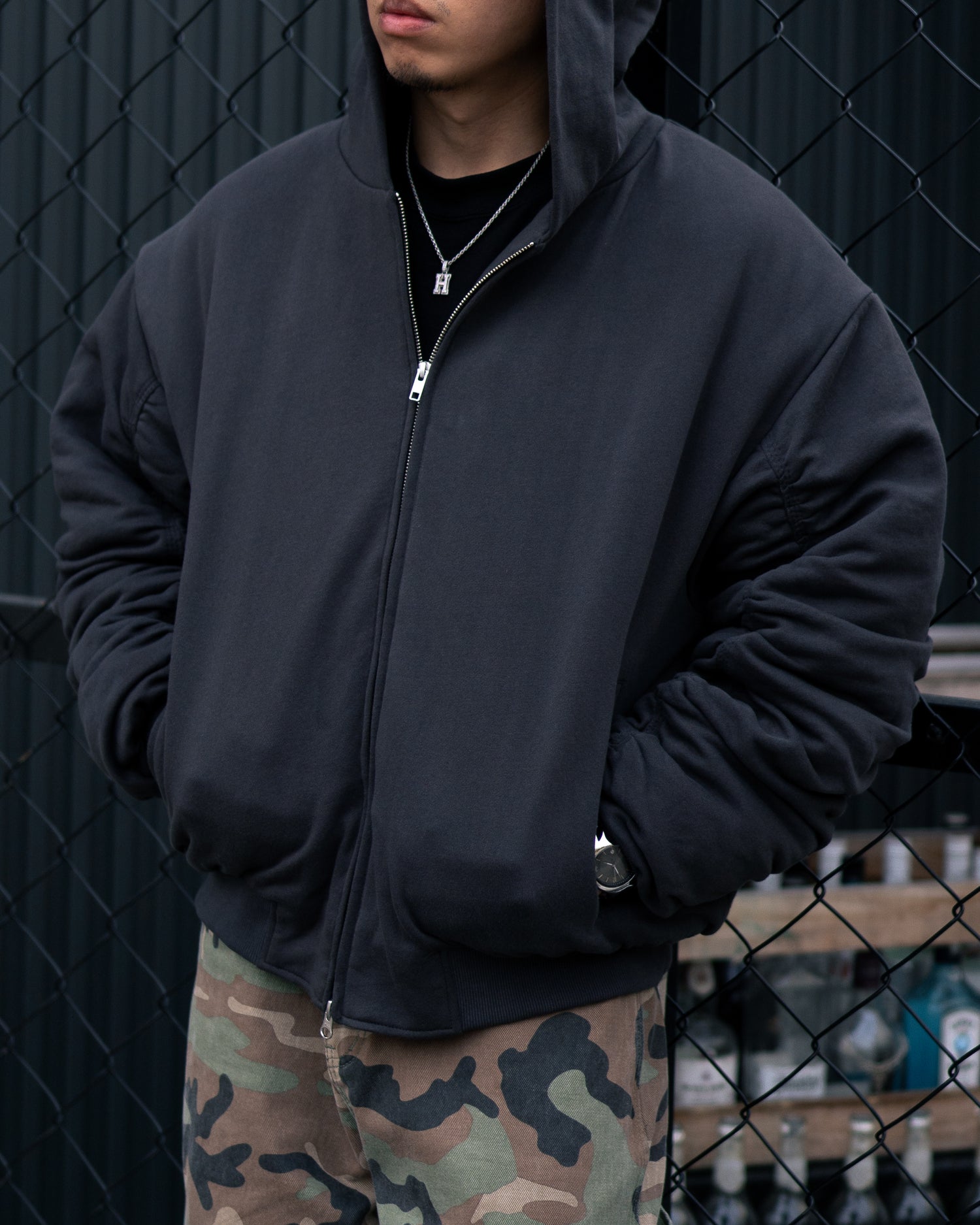 Hooded Fleece Bomber