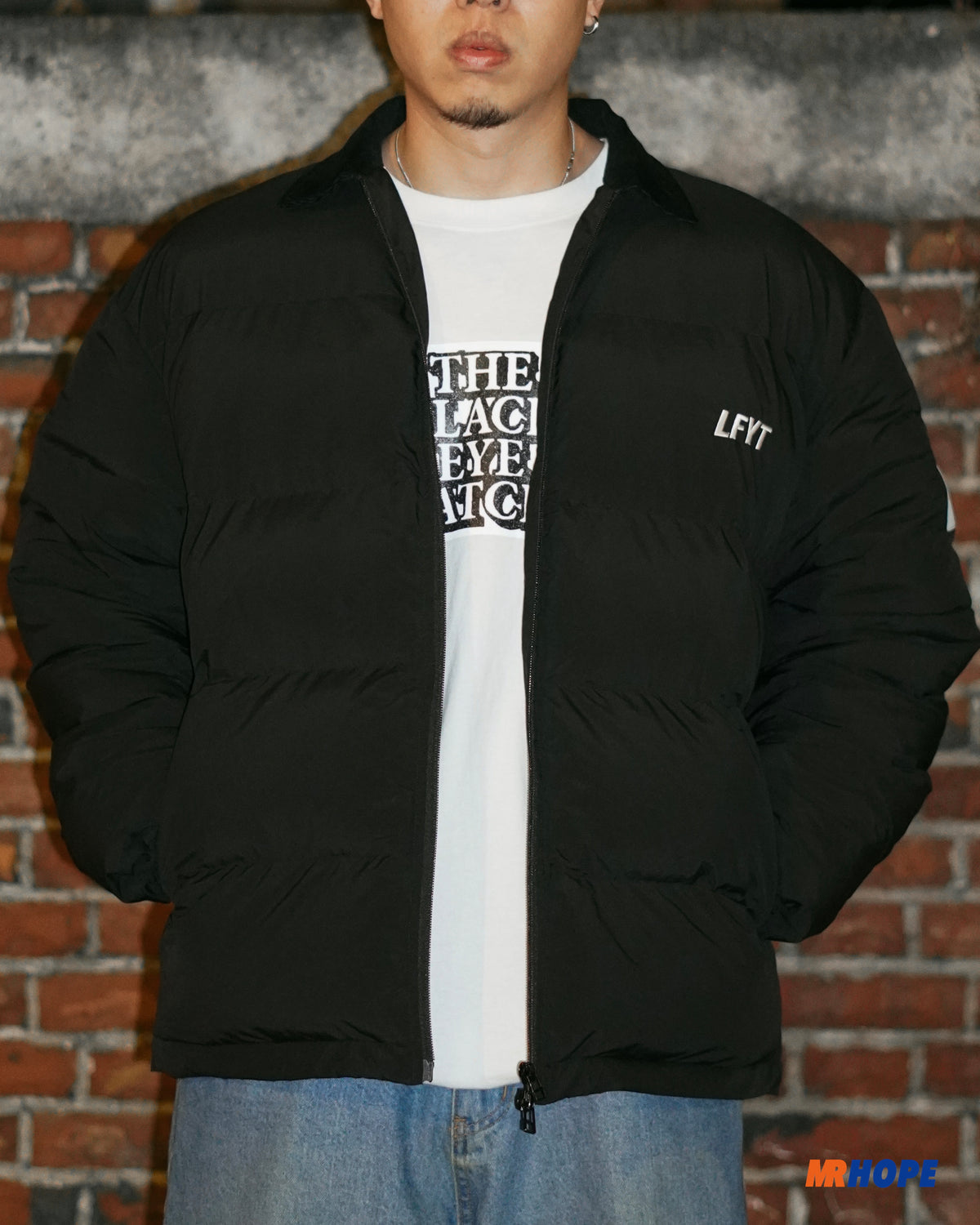 Corduroy Collar puffer Jacket