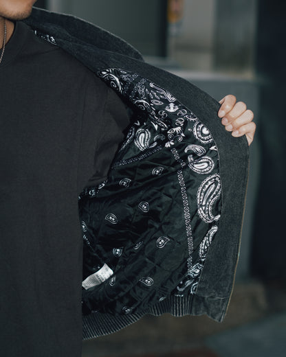 Hooded Denim Bomber