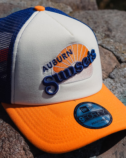 Auburn Sunsets Foam Trucker 9Forty A Frame Snapback Hat