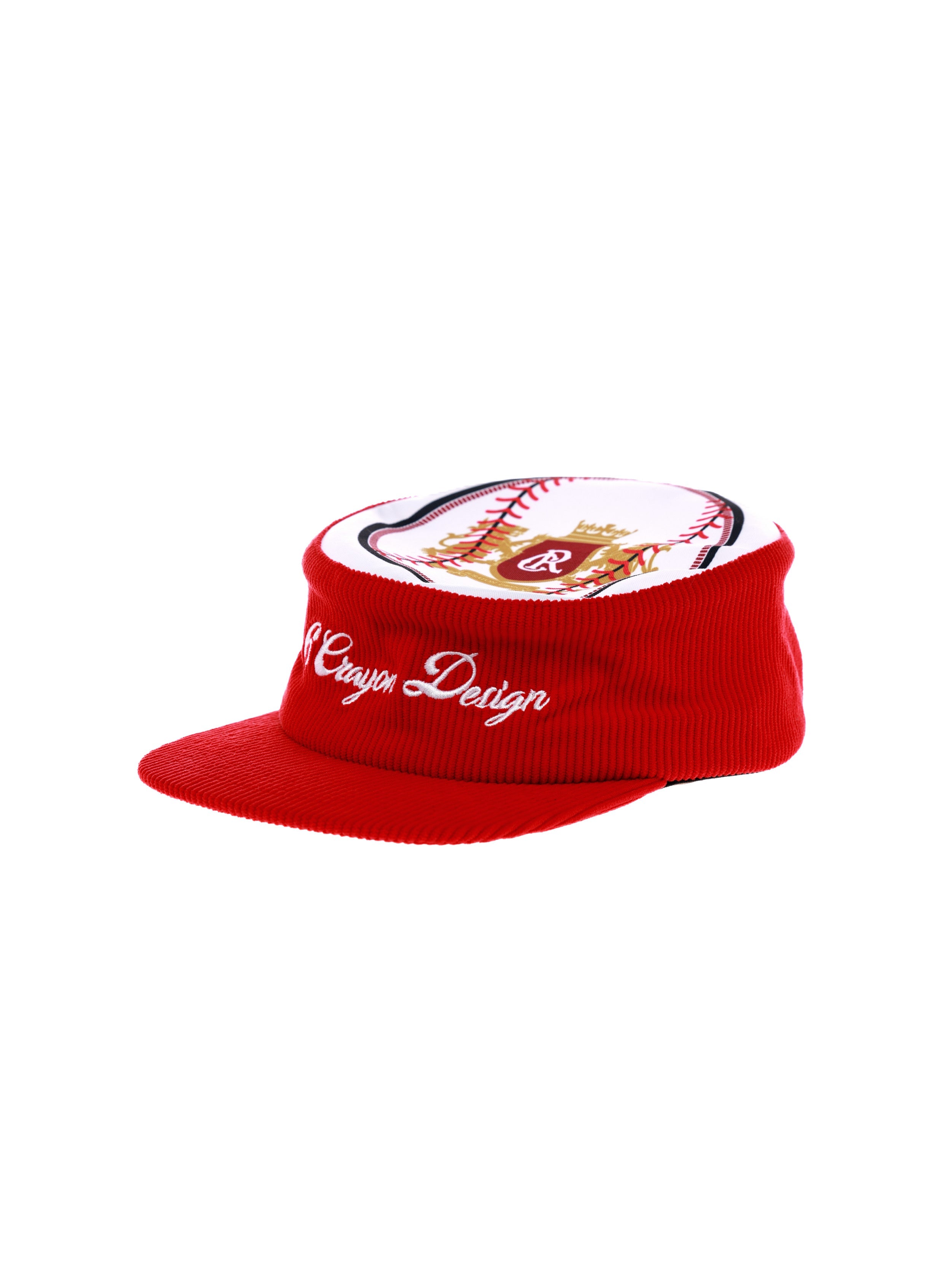 Flat Top Embroidered Corduroy Patchwork Baseball Cap