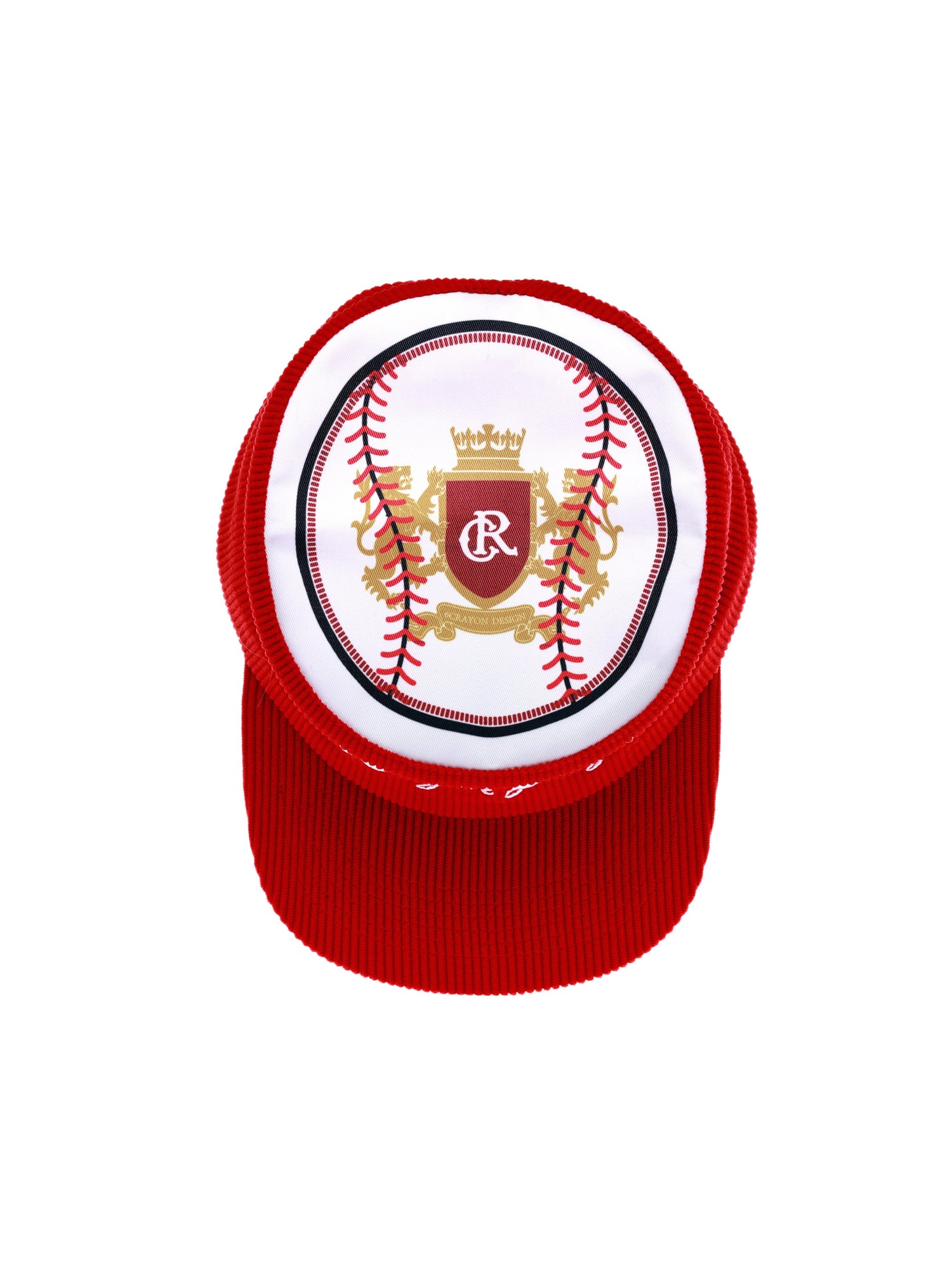 Flat Top Embroidered Corduroy Patchwork Baseball Cap