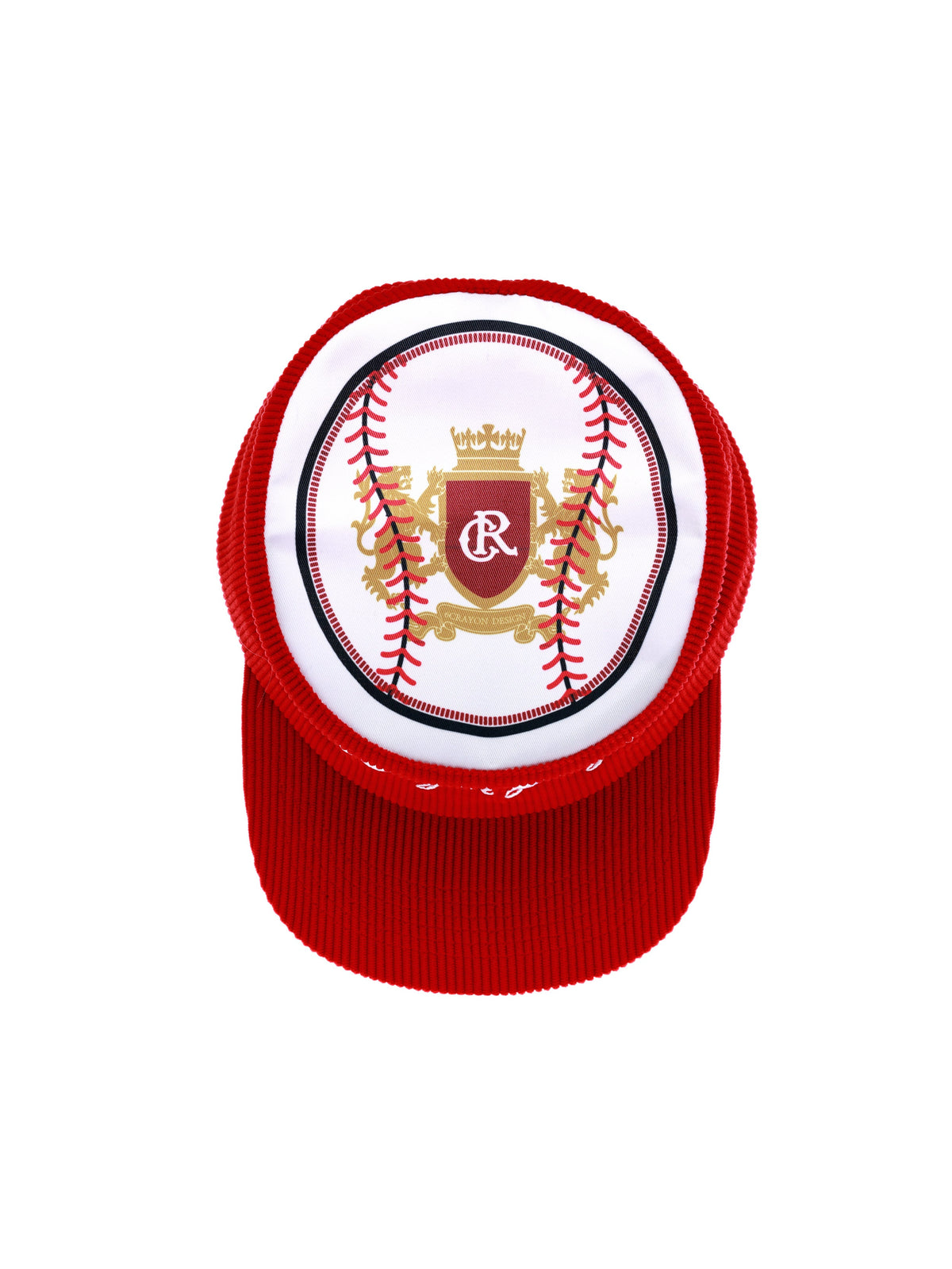 Flat Top Embroidered Corduroy Patchwork Baseball Cap
