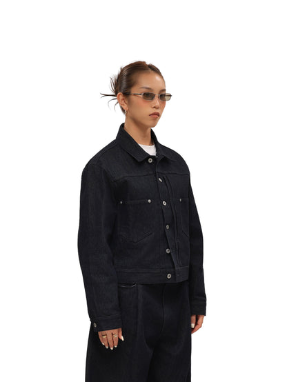 11.3Oz Non-Fade Short Denim Jacket