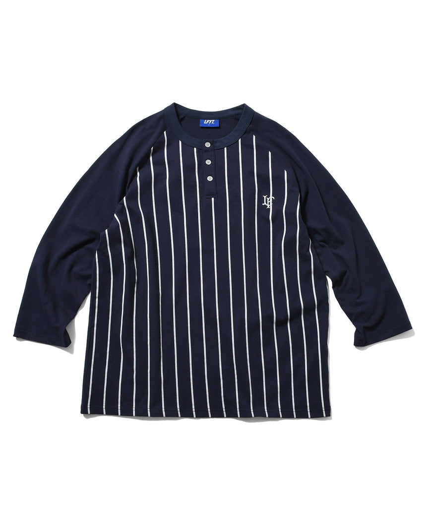 PINSTRIPE RAGLAN SLEEVE TEE
