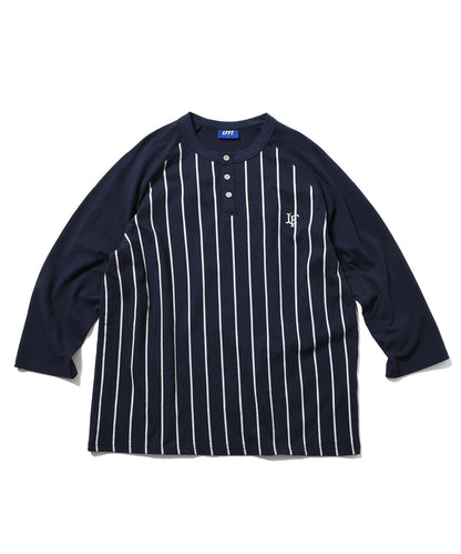 PINSTRIPE RAGLAN SLEEVE TEE