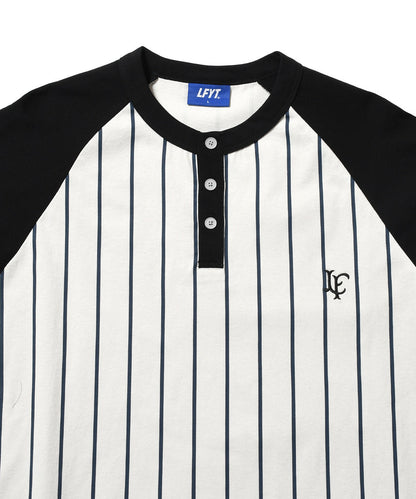 PINSTRIPE RAGLAN SLEEVE TEE