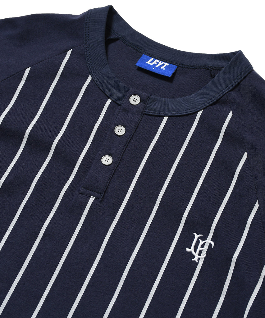 PINSTRIPE RAGLAN SLEEVE TEE