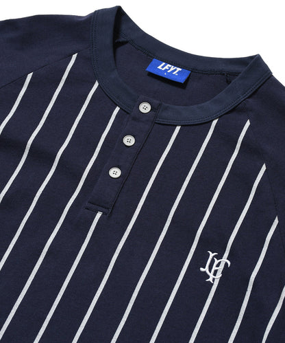 PINSTRIPE RAGLAN SLEEVE TEE
