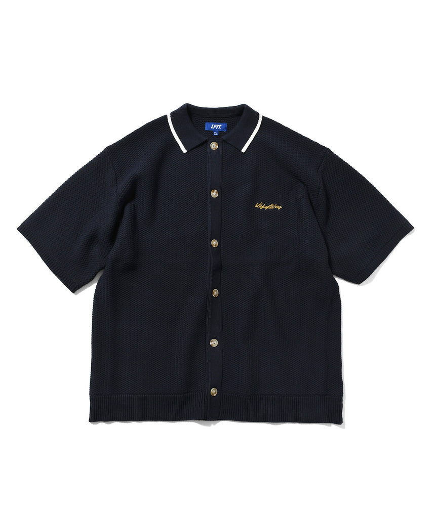 RAVEN PATTERN SUMMER KNIT SHIRT