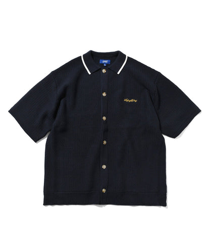 RAVEN PATTERN SUMMER KNIT SHIRT