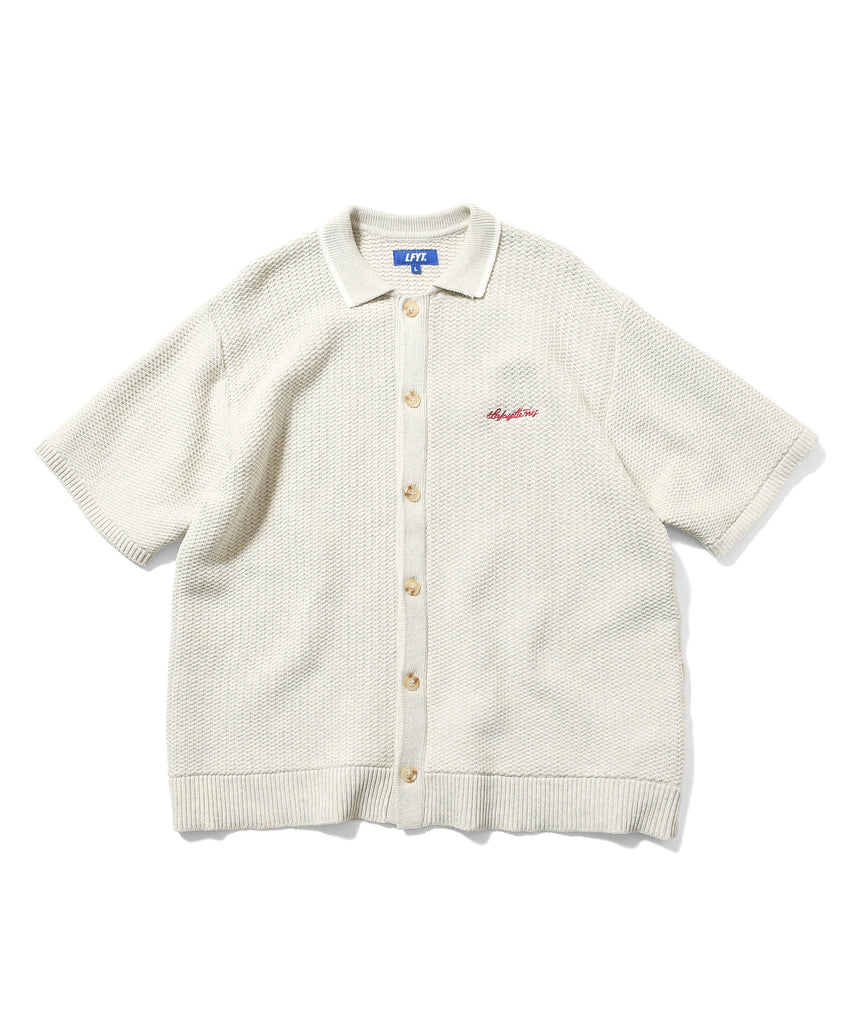 RAVEN PATTERN SUMMER KNIT SHIRT