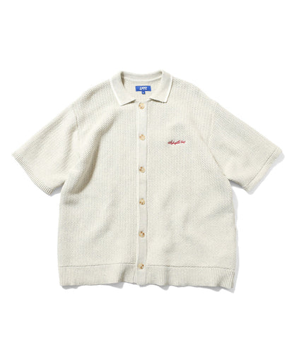 RAVEN PATTERN SUMMER KNIT SHIRT
