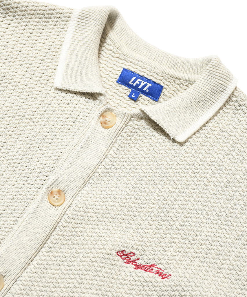RAVEN PATTERN SUMMER KNIT SHIRT