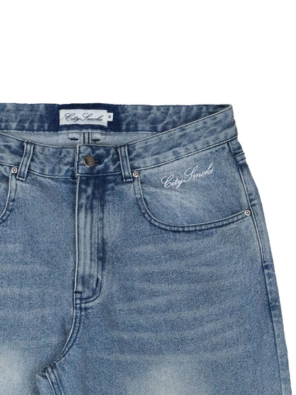 WASHED DENIM JEANS