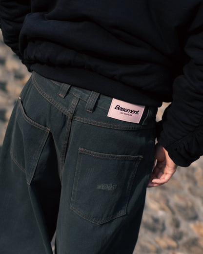 WAXED DENIM PANT
