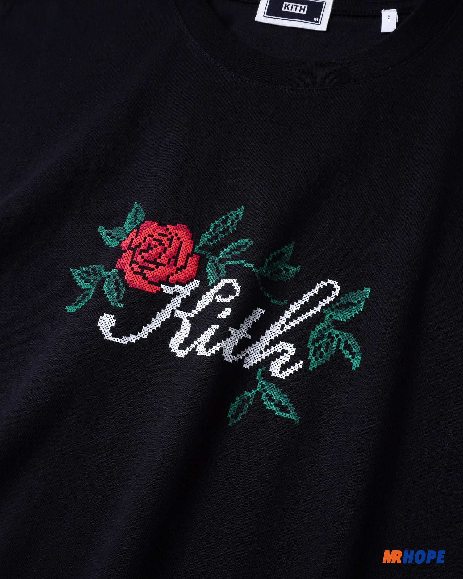 Script Needlepoint Tee