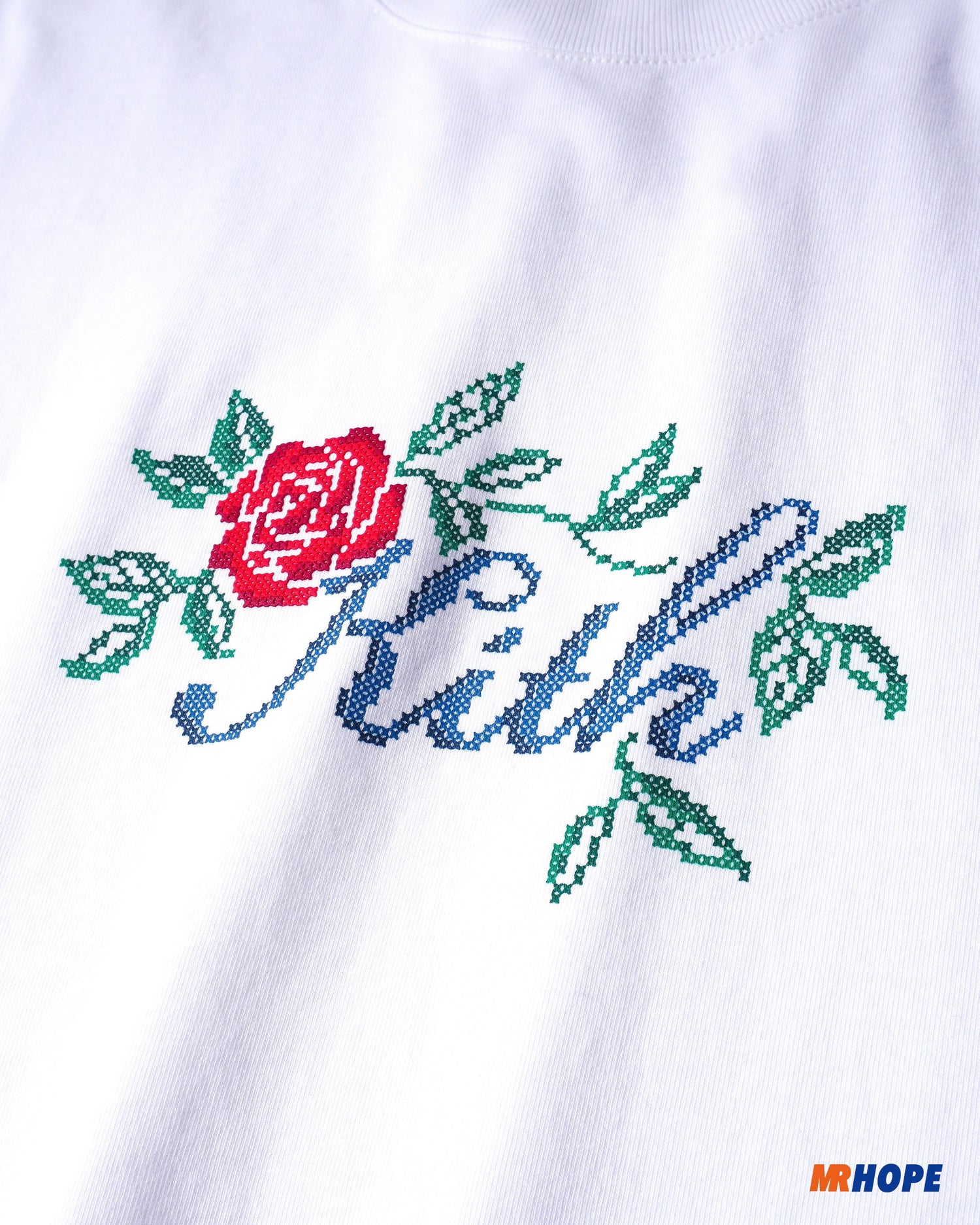 Script Needlepoint Tee