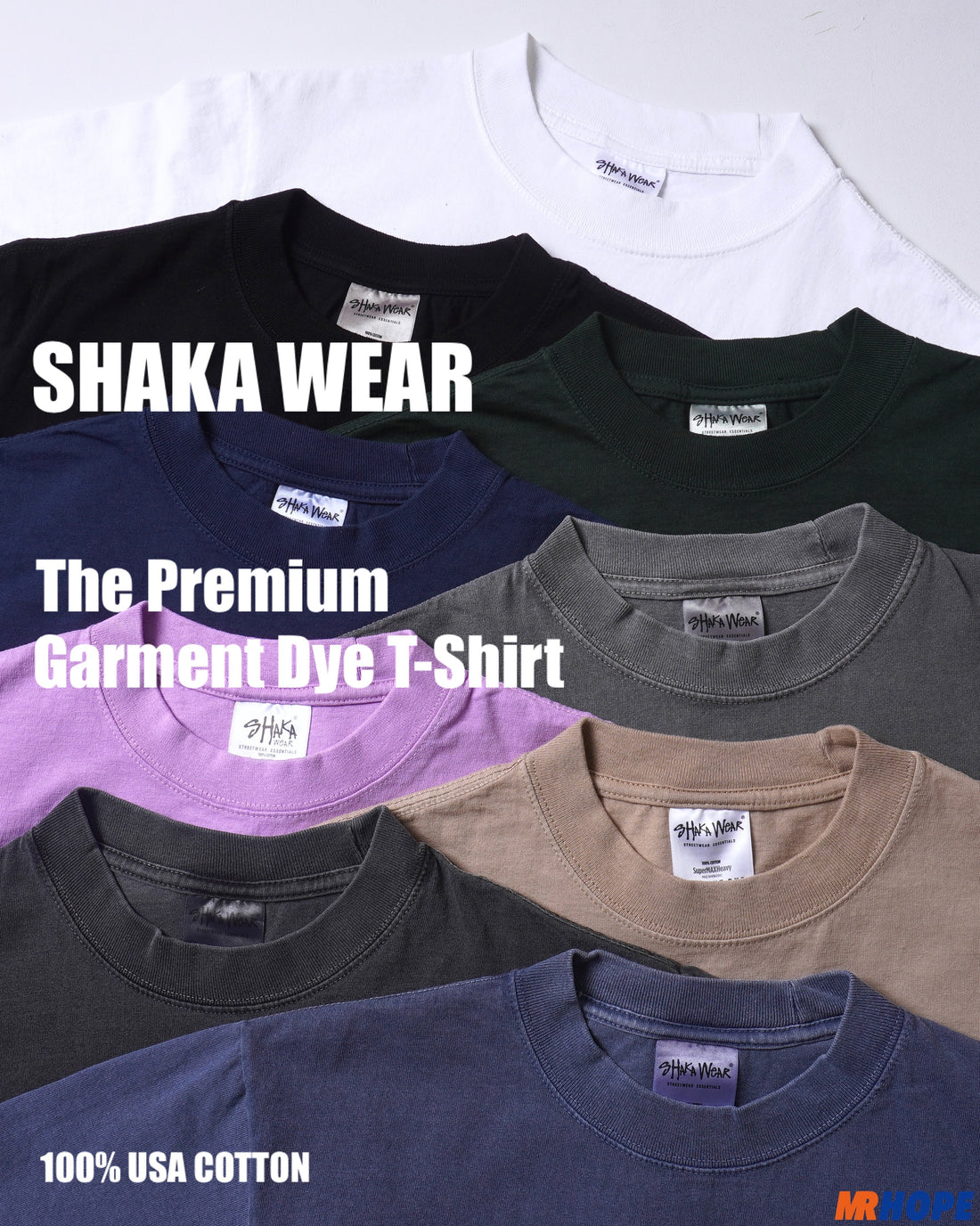 Shaka Wear Garment Dye Cream Long Sleeve HeavyweightT-Shirt