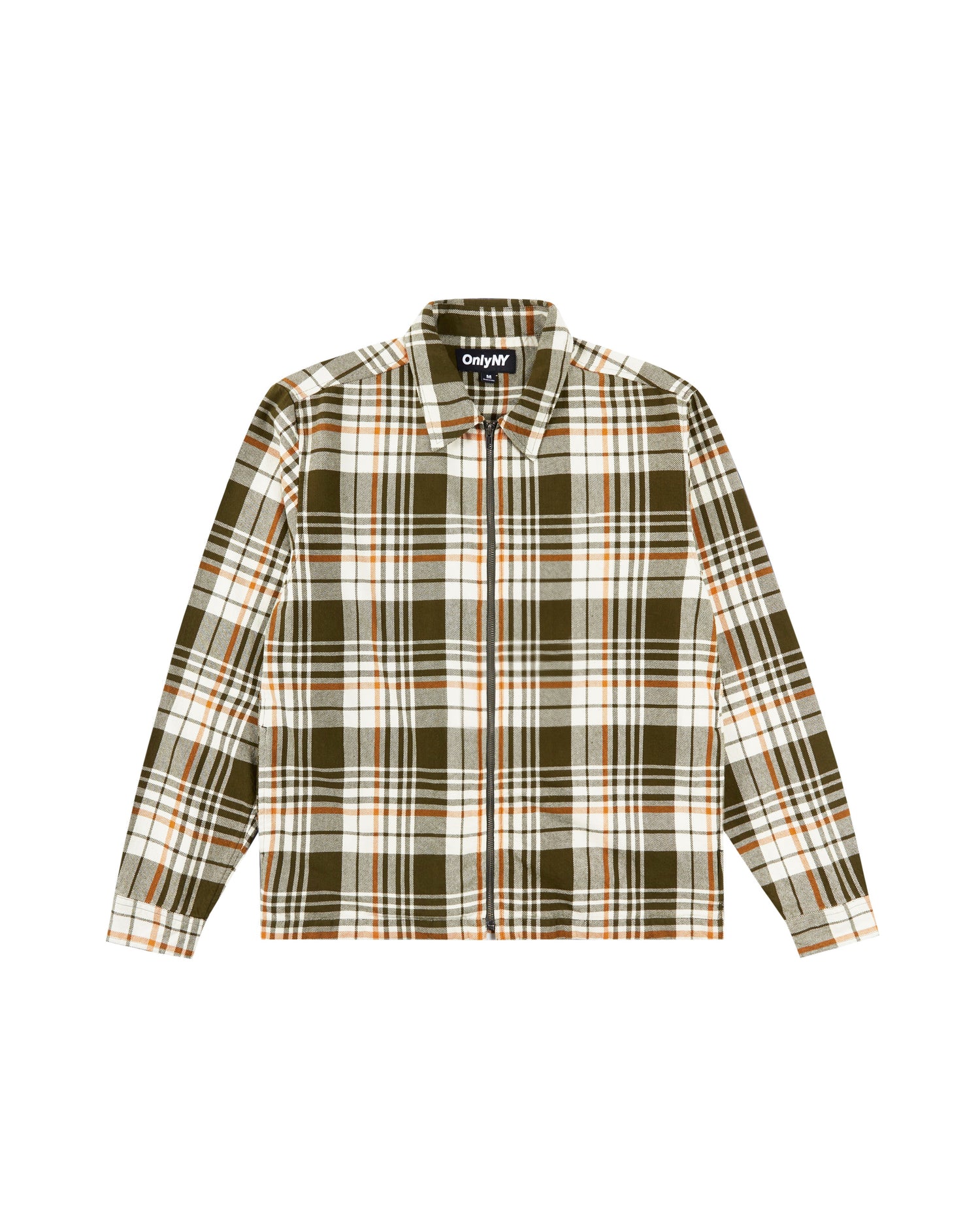 Plaid Twill Zip Shirt