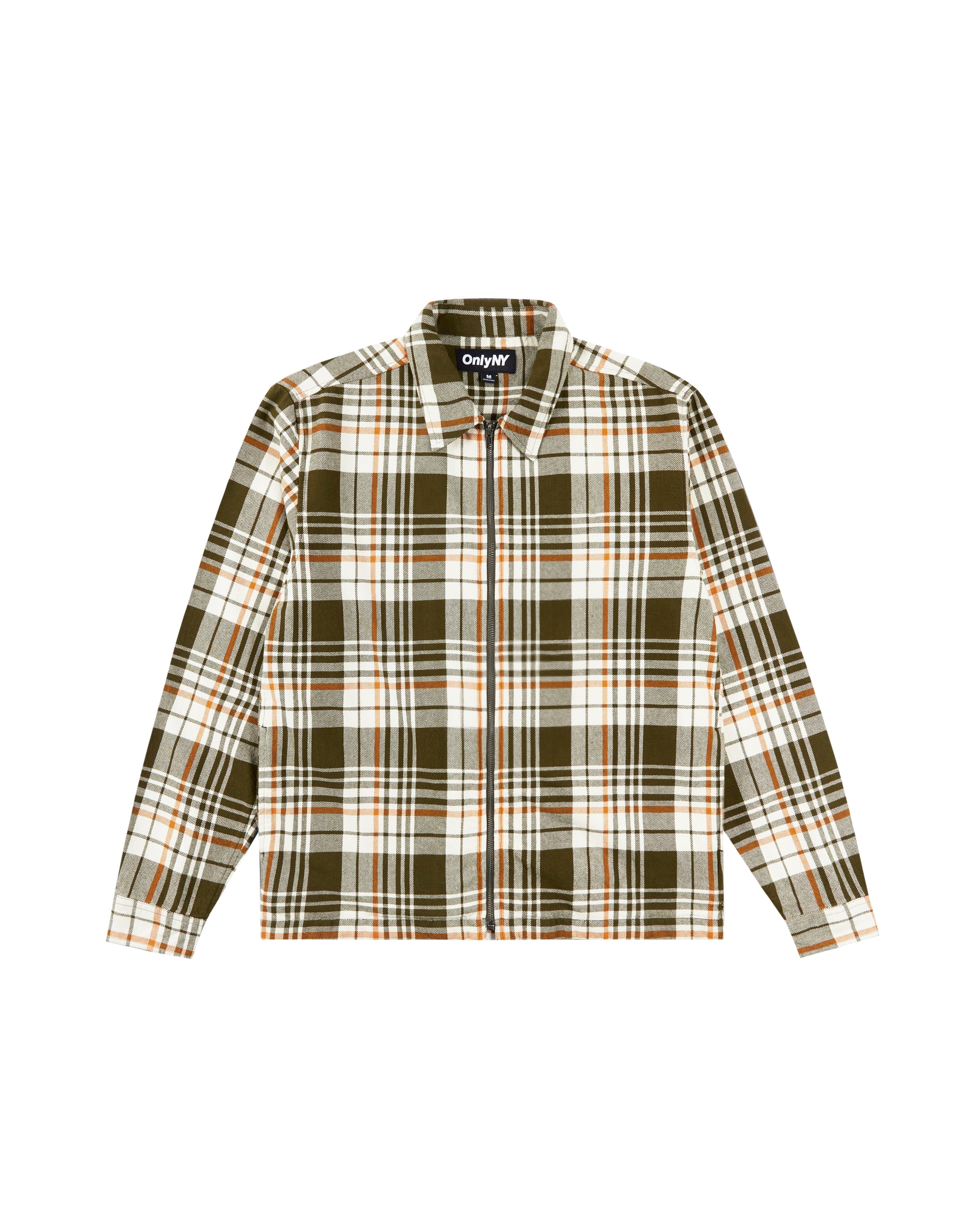 Plaid Twill Zip Shirt