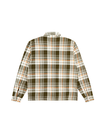 Plaid Twill Zip Shirt