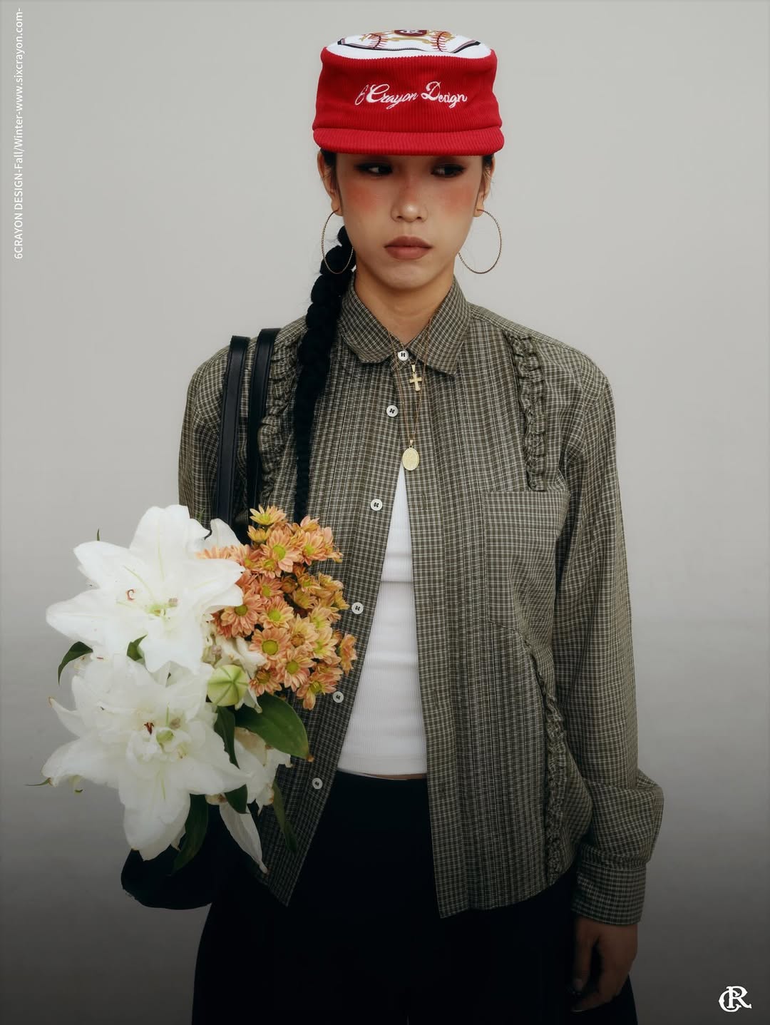 Flat Top Embroidered Corduroy Patchwork Baseball Cap