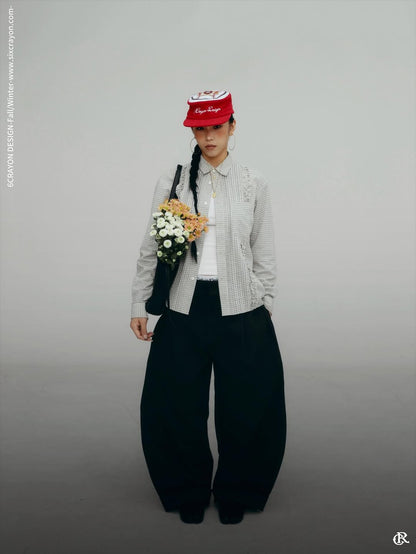 Flat Top Embroidered Corduroy Patchwork Baseball Cap