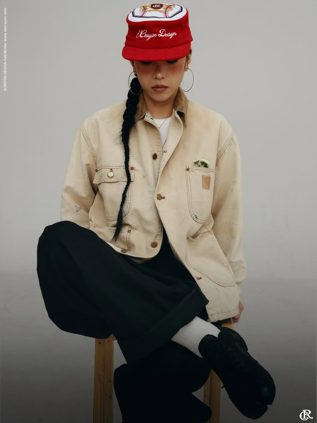 Flat Top Embroidered Corduroy Patchwork Baseball Cap