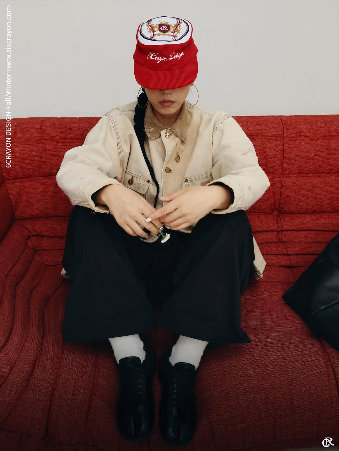 Flat Top Embroidered Corduroy Patchwork Baseball Cap