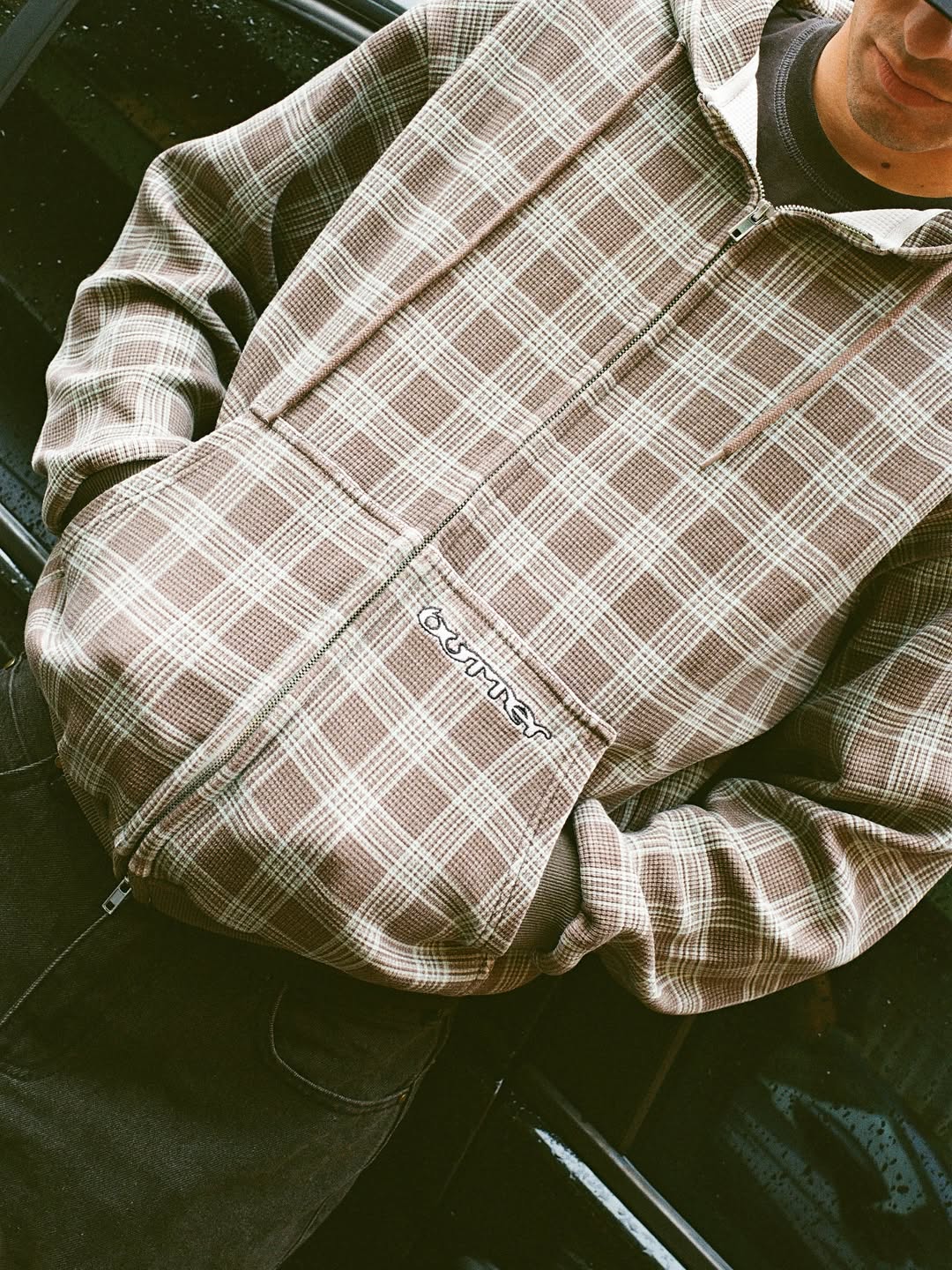 Waffle Zip-Thru Hood